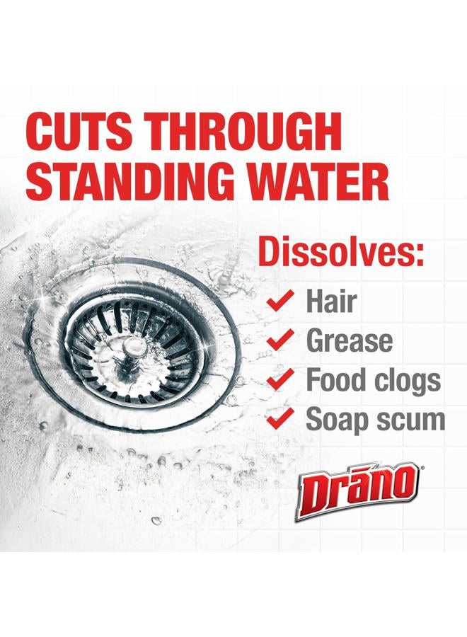 Drano Max Gel Drain Clog Remover and Cleaner for Shower or Sink Drains, Unclogs and Removes Hair, Soap Scum, Blockages,32oz - Image 4