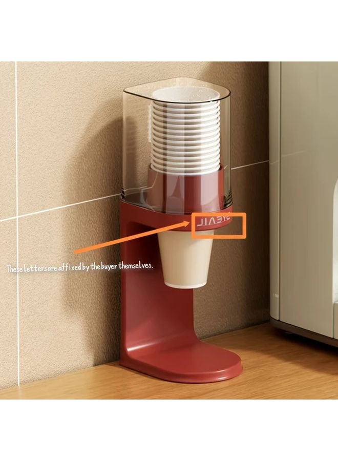 Cream White Small Cup Dispenser For Home Office Coffee Storage Holder Water Cooler - Image 5