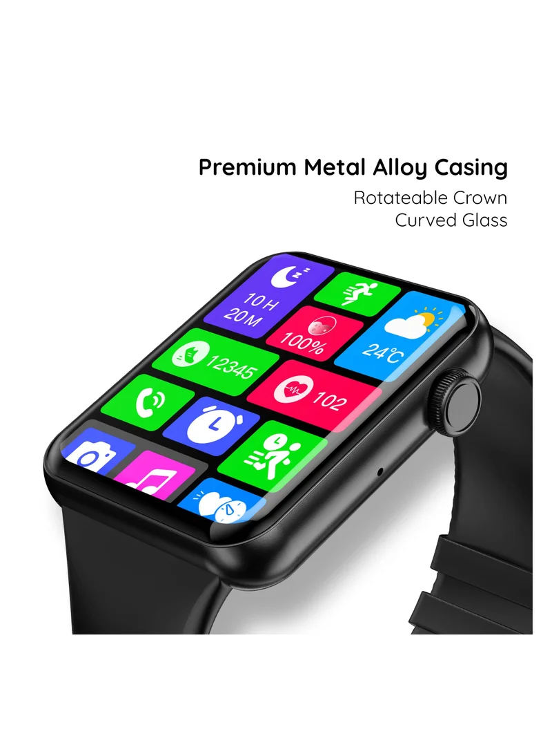 Pebble Vision Smartwatch 2"UHD Display, IP67 Water Resistance, 5 Days Long Battery with Advance Bluetooth Calling, 50+ Sports Modes Smartwatch for Men & Women, Compatible with Android & IOS, Evening Blue