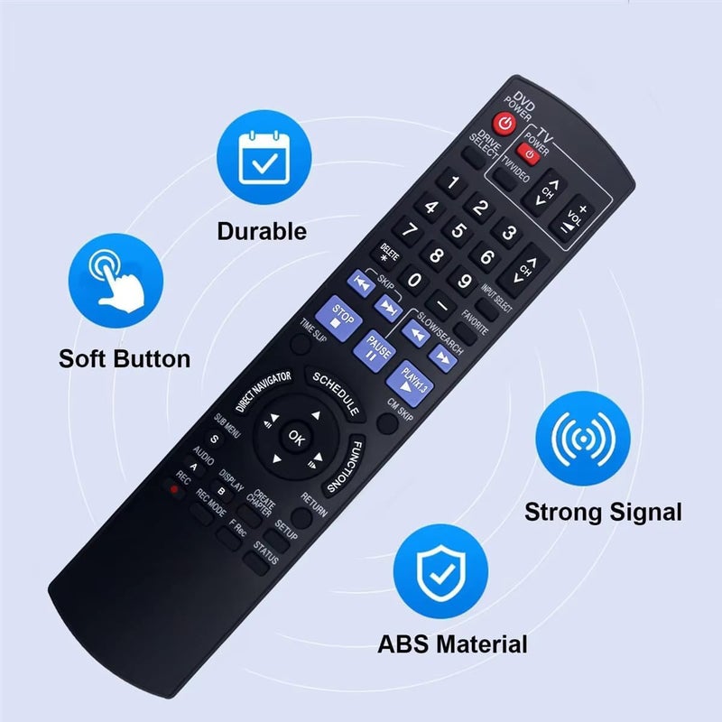 BOMAZ Replacement Remote Control for Panasonic DMR-EZ48V DMR-EZ48K DMR-EZ48VE DMR-EZ485 DMR-EZ485V DMR-EZ485VK DVD Recorder - Image 3
