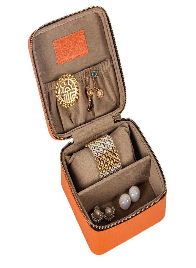 CASA BOTANICAL Premium leather organizer box with storage compartments-ideal jewellery box for women and men, travel-friendly watch and accessories organizer, portable gift box for rings, bracelets and watches. - Image 2