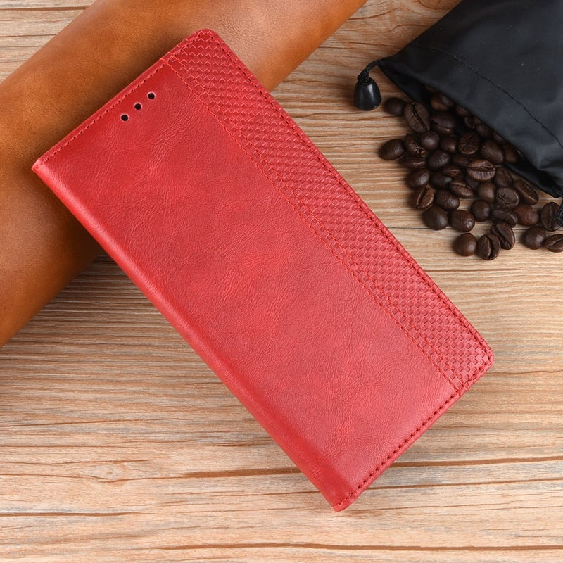 HuHa Protective Cover For Nothing Phone 2a Magnetic Buckle Retro Texture Leather Phone Case(Red) - Image 2