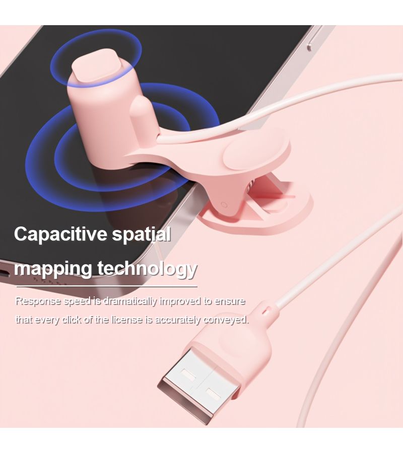 Pink Screen Automatic Clicker Intelligent Touch Button Three Speed Adjustable Stable Clipper No Damage To Screen Silent Zero Noise Anti Slip Design Convenient Operation Smart Simulation Human Hand Clicking Non Contact Clicking Capacitive Air Mapping Technology For Movie Likes Game Idle Orders Takeaway Grabbing Red Envelope Grabbing - Image 4
