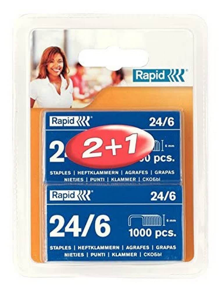 Rapid Standard 24/6 Staples, 6 mm Length, Flexible Galvanised Wire Galvanised Wire 3000 Agrafes Trendy widespread design