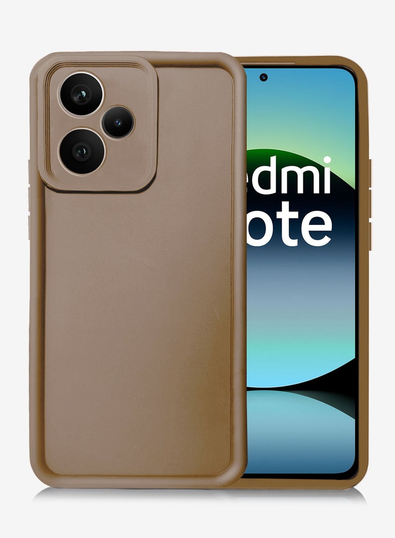 Wtech Xiaomi Redmi Note 14 5G 2024 Premium Soft Liquid Silicone Full Protective Raised Lips Edges and Camera Case Cover - Grey - Image 1