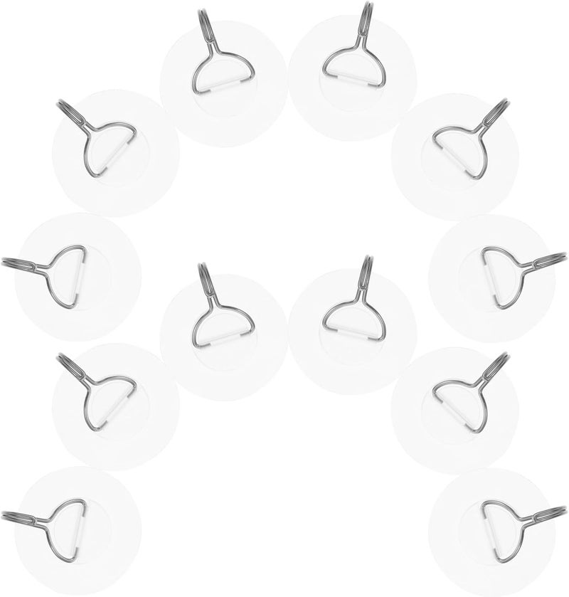IMIKEYA 12 Pcs 304 Stainless Steel Self Adhesive Wall Mount Hooks Strong Sticky Hanging Hooks for Bathroom Kitchen Door Wall Use Non-Marking - Image 1