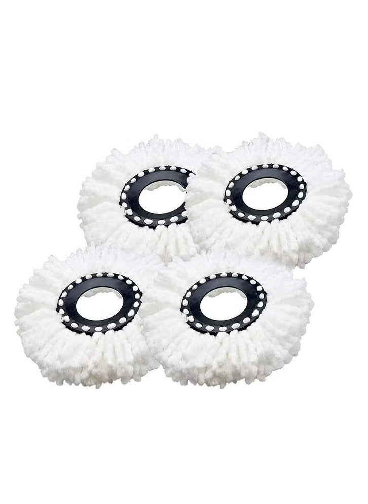 ULHYC 4-Piece Replacement Spin Mop Head Set White/Black  - Image 5