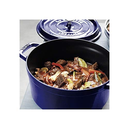 STAUB 40510-283-0 Cocotte Round 24cm Dark Blue - Image 3