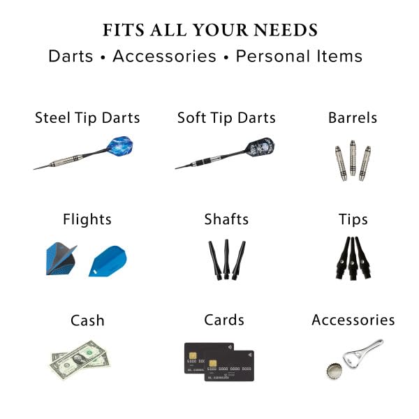 Casemaster Sentinel 6 Dart Case, Holds Extra Accessories, Tips, Shafts and Flights, Compatible with Steel Tip and Soft Tip Darts, Impact & Water Resistant Tactech Shell, Sinister Snake - Image 4