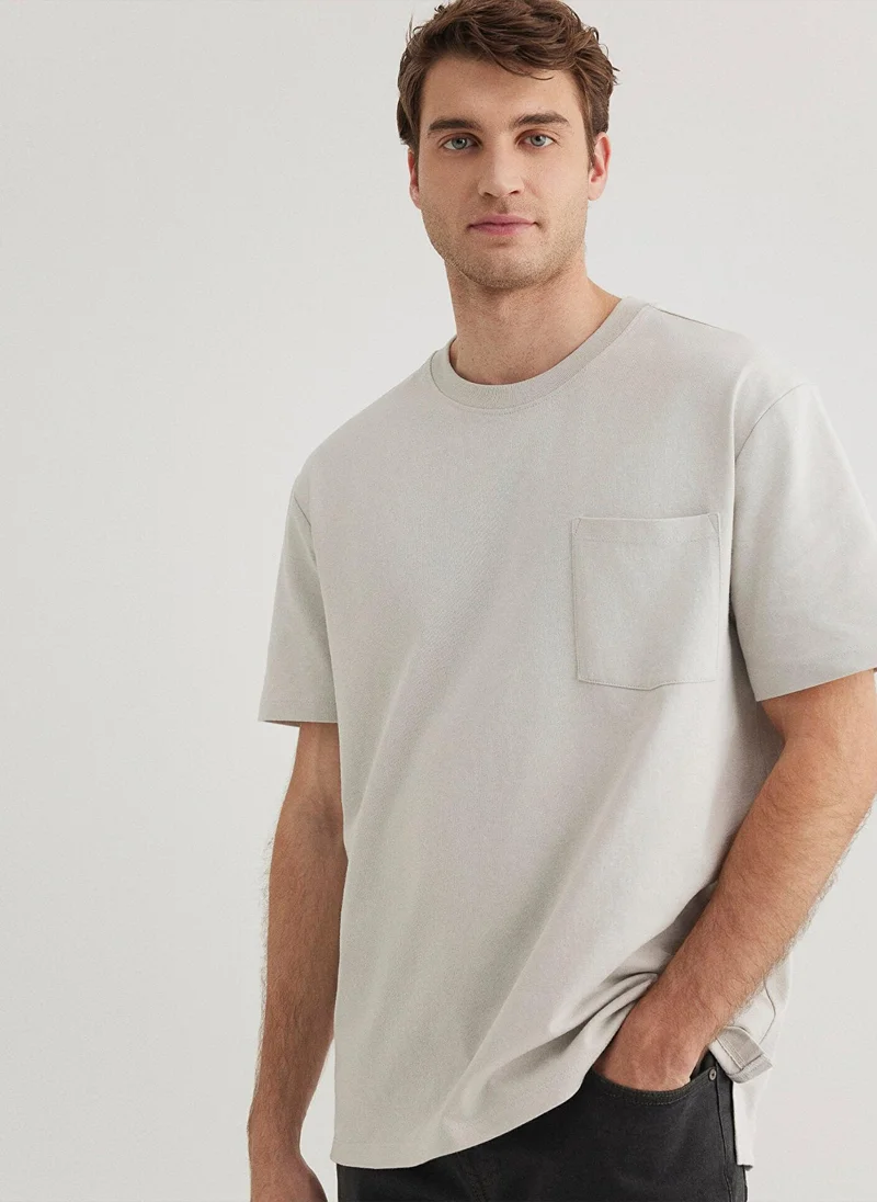 MAVI Grey T-shirt with Pocket Detail
