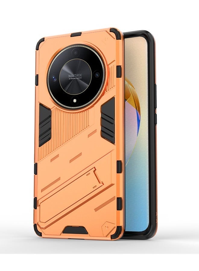 X-level HONOR X9b/X50 5g Case Cover with Dual Layer Anti-scratches Camera Protector Shockproof Protective Back Cover with Invisible Hands-free Holder Kickstand Protection Phone Accessory - Image 1