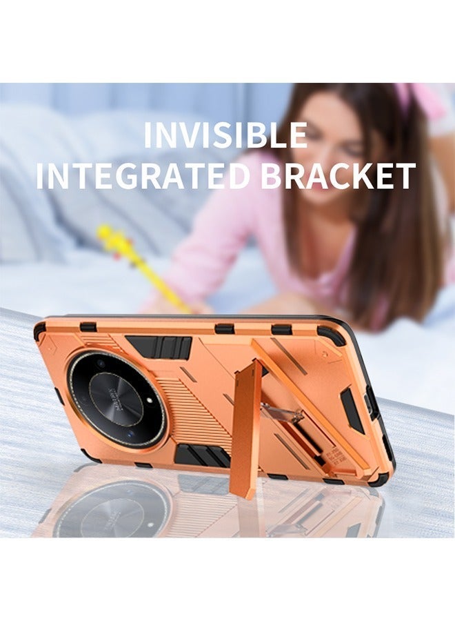 X-level HONOR X9b/X50 5g Case Cover with Dual Layer Anti-scratches Camera Protector Shockproof Protective Back Cover with Invisible Hands-free Holder Kickstand Protection Phone Accessory - Image 4