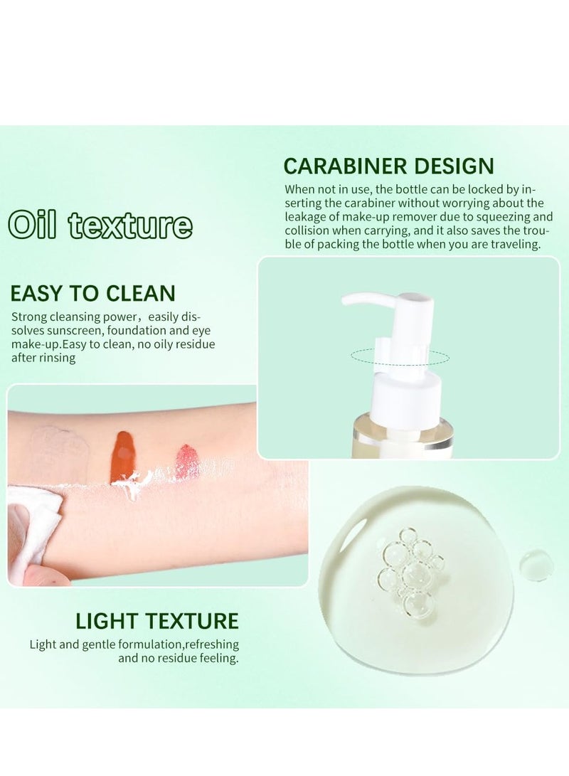 lakerain زيت تنظيف مسام القلب 100 مل لإزالة الرؤوس السوداء الطبيعية مزيل مكياج يومي خفيف وغير دهني منظف للوجه زيت تنظيف مسام القلب للتنظيف العميق للمسام سيروم - Image 5