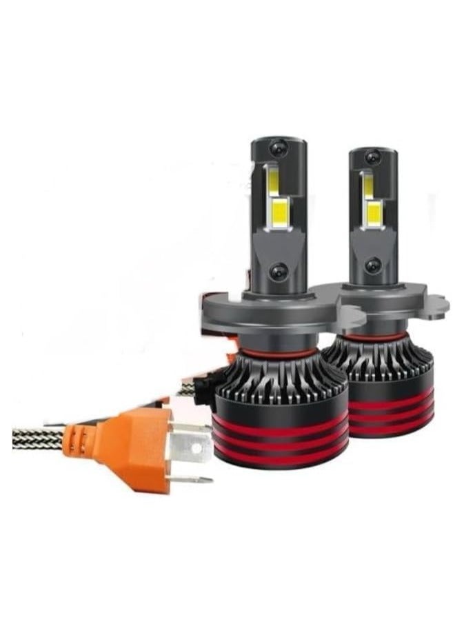 Conpex Pro M8 LED Headlight Bulbs, 9005 White Light, Pair with Cooling System Doubly Bright, 24-Month Life 12000W 50000LM DC 9V DC24V Brightness 150%  - Image 1