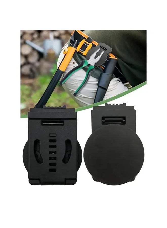 Black Magnetic Tool Holder Belt Clip One Hand Holster Quick Release for Tools - Image 3