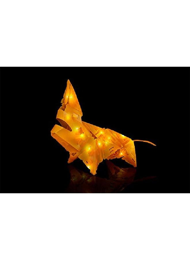 Creatto Luminous Lion & Serengeti Sidekicks Lightup 3D Puzzle Kit ; Includes Creatto Puzzle Pieces To Make Your Own Illuminated Craft Creations ; Diy Activity Kit & Led Lights