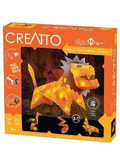 Thames & Kosmos Creatto Luminous Lion & Serengeti Sidekicks Lightup 3D Puzzle Kit ; Includes Creatto Puzzle Pieces To Make Your Own Illuminated Craft Creations ; Diy Activity Kit & Led Lights  - Image 1