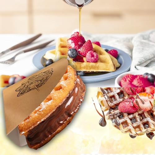 Aakriti Waffle Pouch Box for Packaging | Brown Kraft Paper Box with Waffle Print | Quarter Circle (13cm × 2.5cm) | Ideal for Bakery, Café, Dessert Packaging (Pack of 50) - Image 3