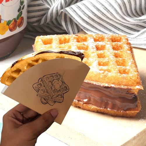 Aakriti Waffle Pouch Box for Packaging | Brown Kraft Paper Box with Waffle Print | Quarter Circle (13cm × 2.5cm) | Ideal for Bakery, Café, Dessert Packaging (Pack of 50) - Image 5