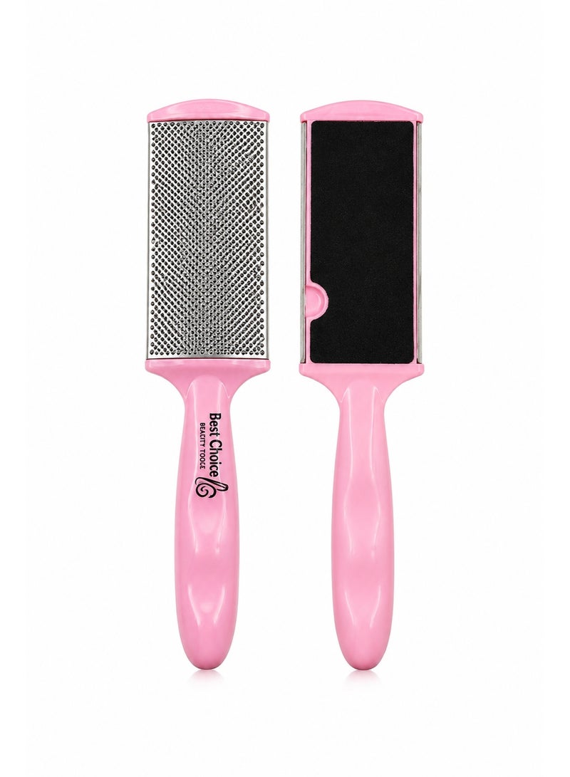 Best Choice Double Face Dual-Sided Callus Remover Foot File for Dead Skin & Calluses, Pink - Image 2