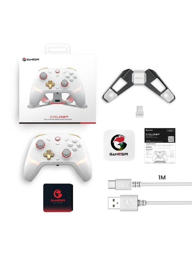 general Classic Gamepad GameSir Cyclone 2 Game Controller for PC Steam Switch Android iOS with RGB Lamp Wireless Audio Hall Linear Trigger and Micro Trigger Switch Six-Axis Gyroscope Aluminium Alloy Charging Dock - Image 4