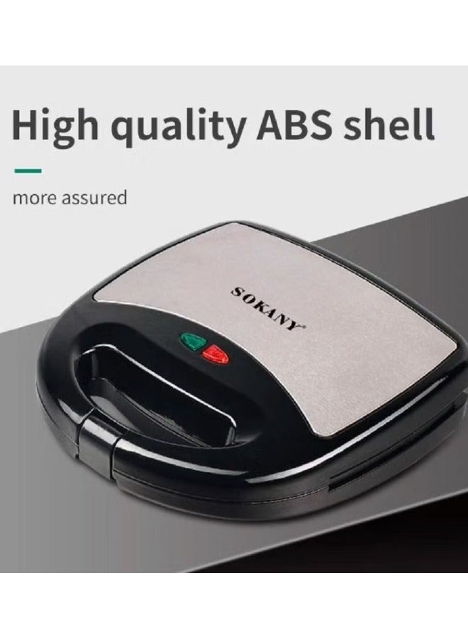 sokany 6 In 1 Sandwich Maker Set 800W Waffle Maker Non Stick Plate Double Side Heating Fired Steak 220-240VC Donut Maker 140 - Image 2