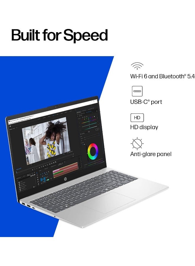 HP Laptop fd0113dx with 15.6" HD LED Display, Intel Core i3 - N305, 8 GB RAM, 128 GB SSD, Intel UHD Graphics, Window 11 Home, English Natural Silver English Natural Silver - Image 2