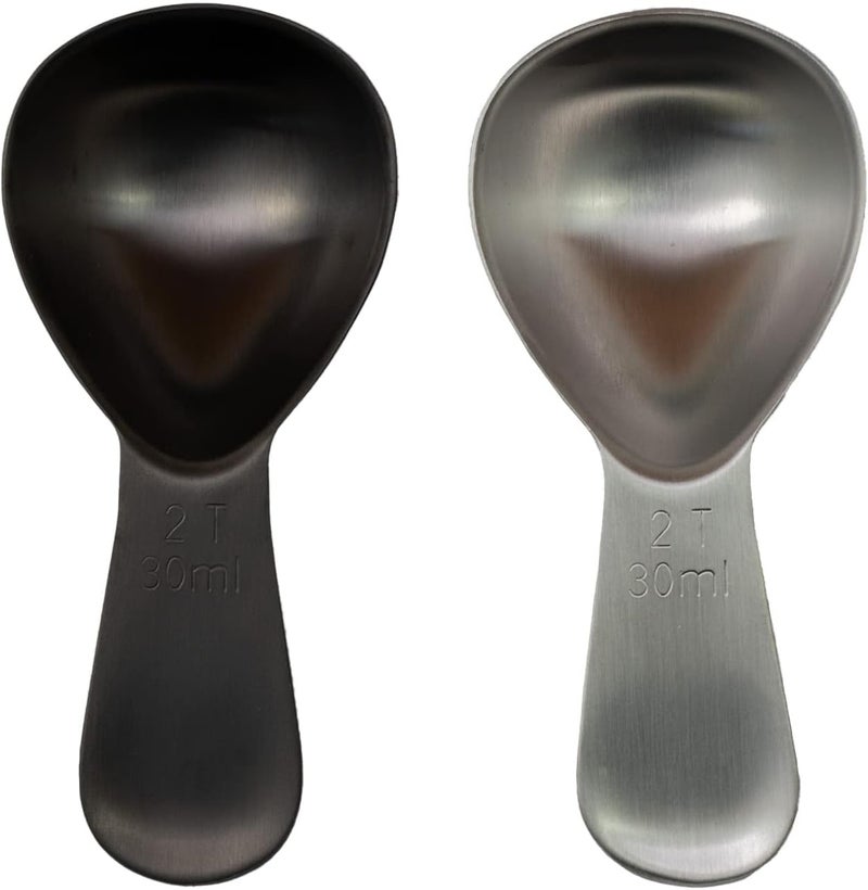Planetary Design Coffee Scoop 2 Tbsp – Brushed Black, Stainless Steel – Precise Measuring Spoon for Coffee, Tea & More – Ergonomically Balanced Handle – Fits Inside Airscape® Canisters - Image 2