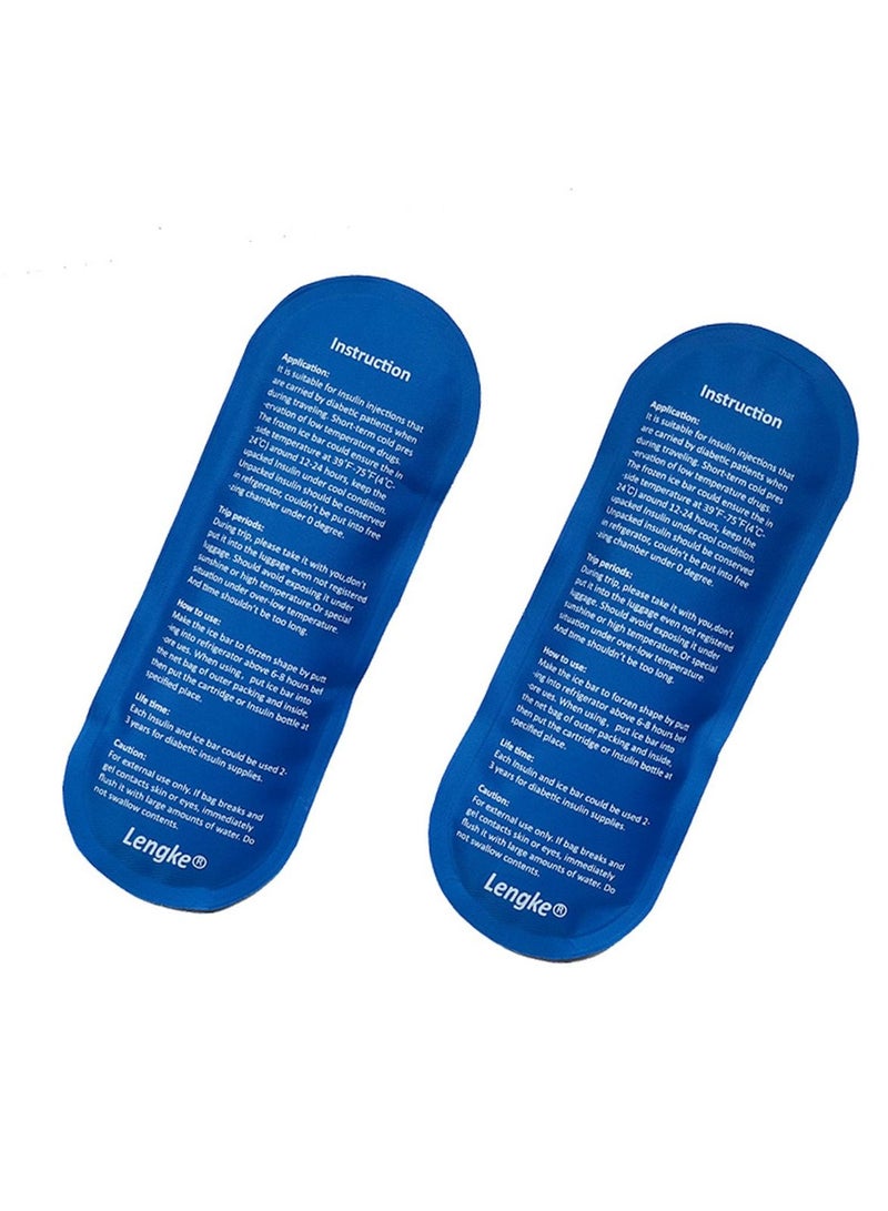 Leng Ke 2-Piece Ice Packs for Insulin Cooler Travel Case Reusable Suitable - Image 3