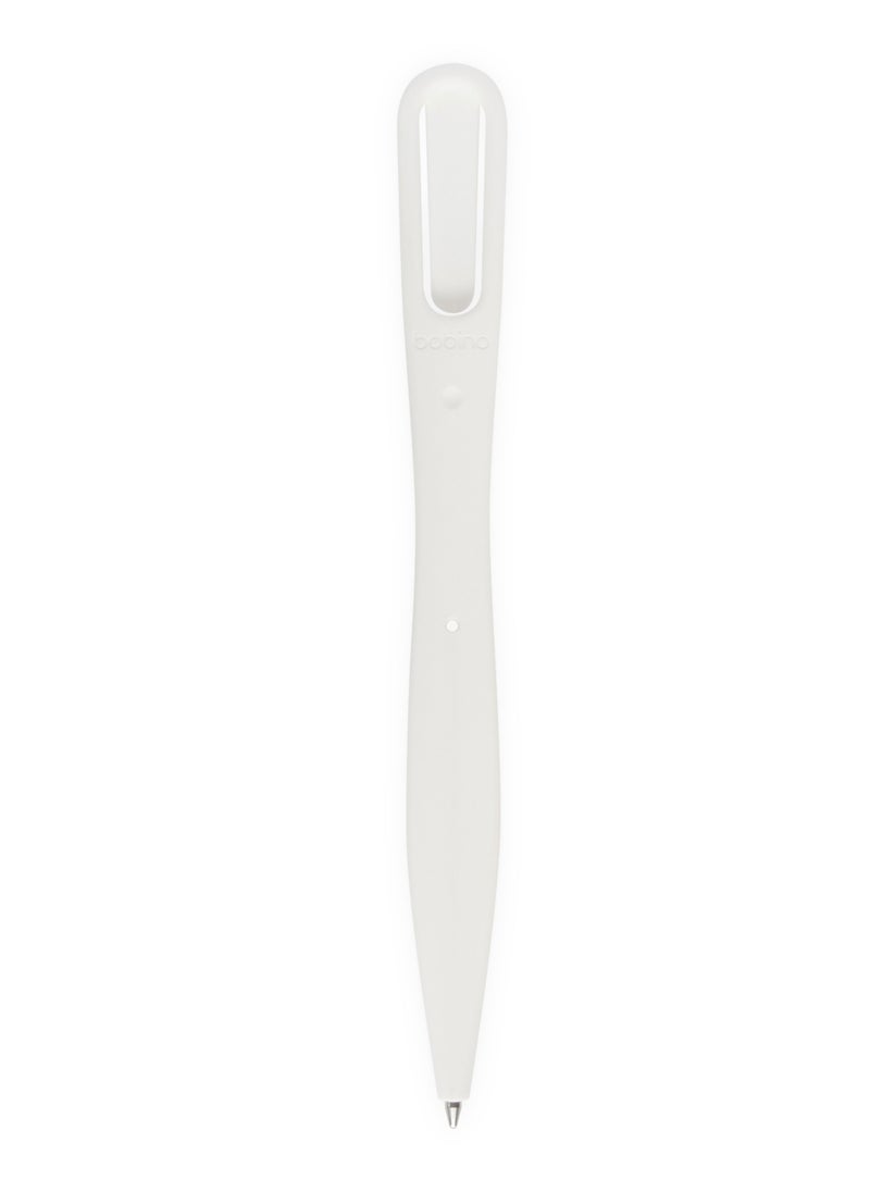 bobino Bobino Bookmark Pen | Planner Pens, Ballpoint Pens For Journaling | Flat Pen Bookmarks  | Mini Pen Page Markers | Book Accessories & Planner Accessories | White  - Image 1