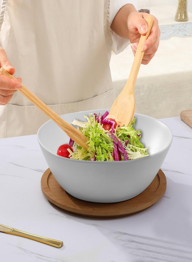 ZAROCRUS Melamine Serving Bowl, 2 Pack 12 inch Fruit Salad Bowls, 130 Oz Pasta Bowls Set of 2, Large White Serving Dishe/Mixing bowl for Entertaining, Break-Resistant Melamine Bowl - Image 4