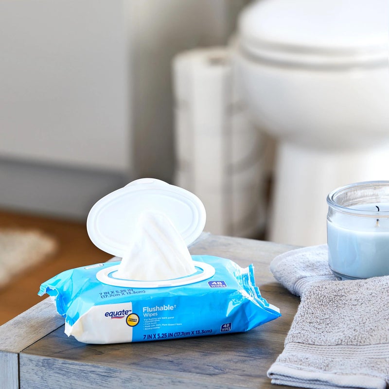 Equate Flushable Wipes 48 ct. Fresh Scent Pop-Up Dispensing - Image 5