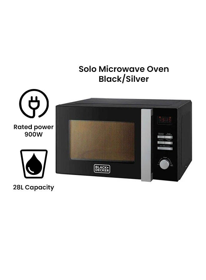 BLACK+DECKER Microwave With Grill 28 L 900 W MZ2800PG-B5 Black/Silver - Image 2