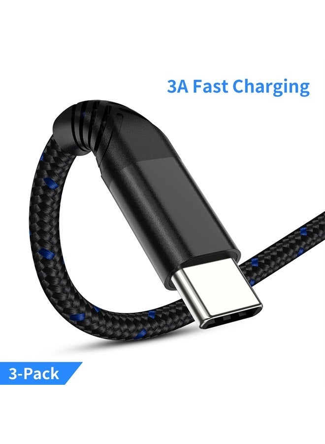Umefly 6 inch USB-C Charging Cable Short, 3 Pack Braided USB A to USB C Cord Fast Charging Type C Cable for Charging Station, Compatible with Samsung Galaxy S22 Ultra Note 20 A21 LG V30 V40 Pixel 6 - Image 2