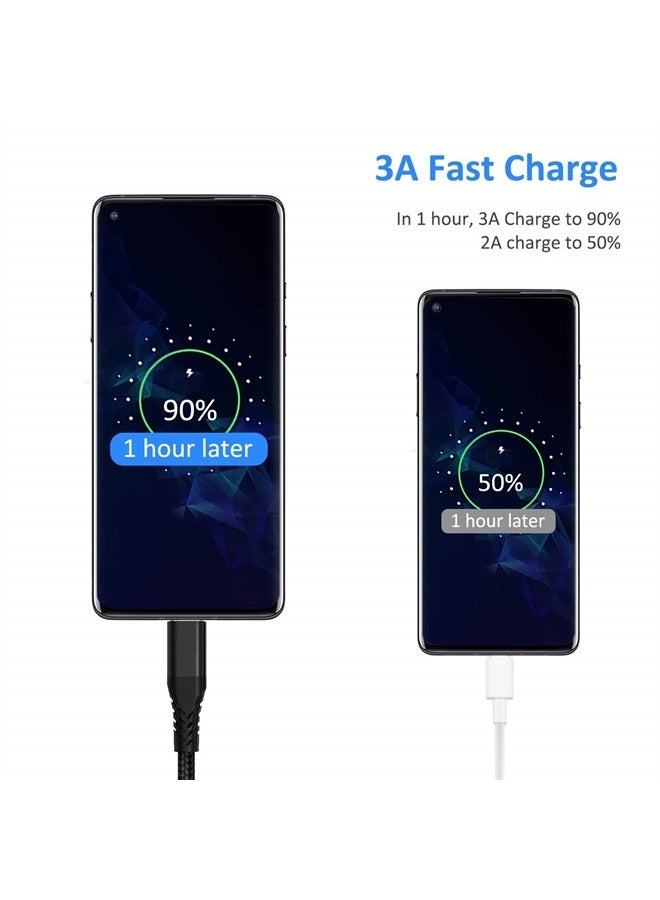 Umefly 6 inch USB-C Charging Cable Short, 3 Pack Braided USB A to USB C Cord Fast Charging Type C Cable for Charging Station, Compatible with Samsung Galaxy S22 Ultra Note 20 A21 LG V30 V40 Pixel 6 - Image 5