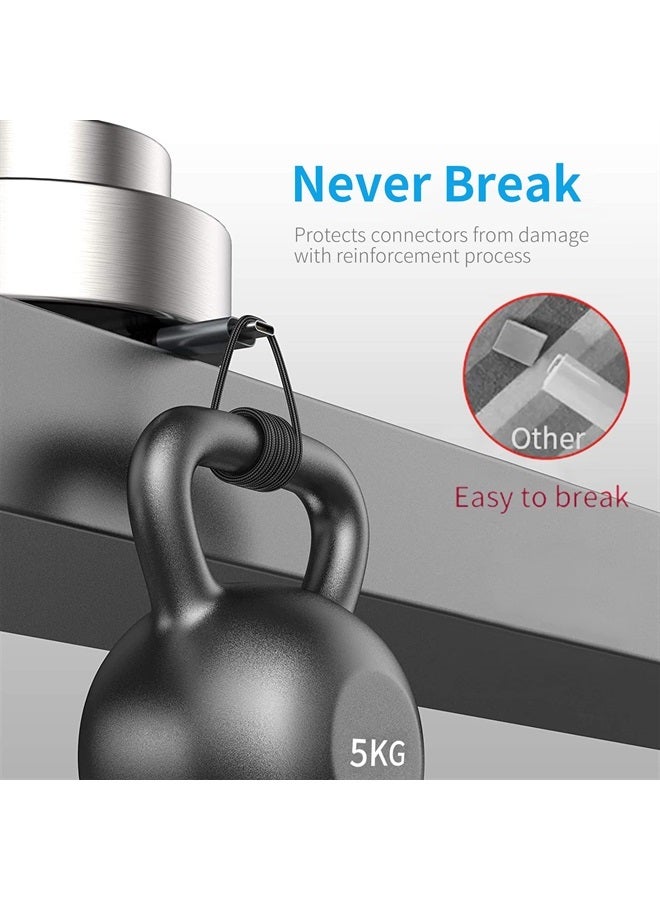 Umefly 6 inch USB-C Charging Cable Short, 3 Pack Braided USB A to USB C Cord Fast Charging Type C Cable for Charging Station, Compatible with Samsung Galaxy S22 Ultra Note 20 A21 LG V30 V40 Pixel 6 - Image 3