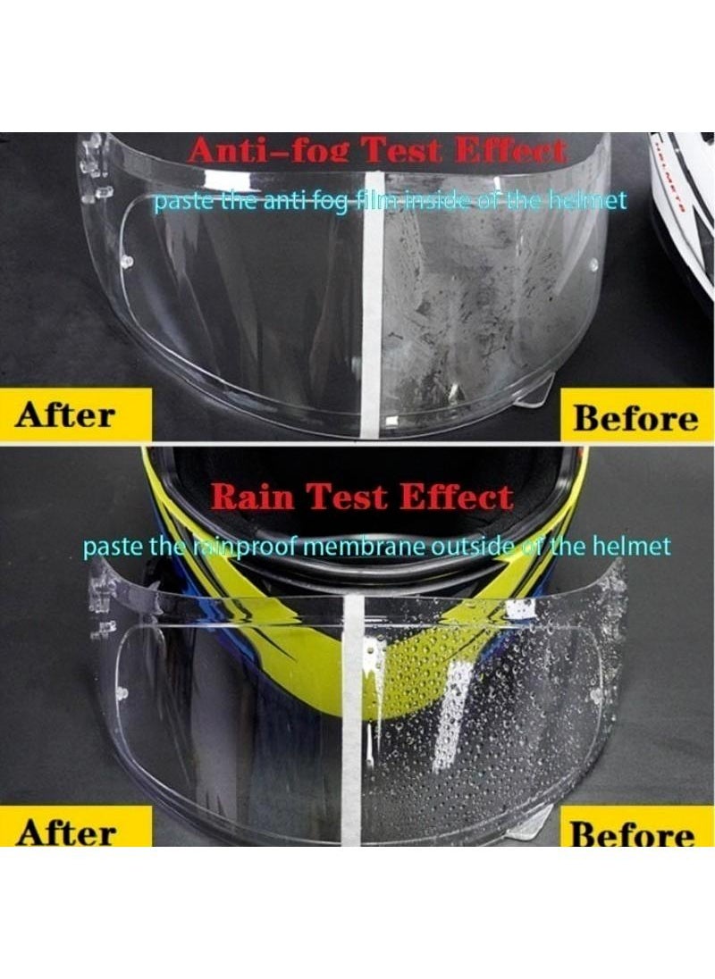 Generic - Rainproof Motorcycle Helmet Anti-Fog Film Driving Fog Resistant Nano Coating Clear Sticker Waterproof Films Helmet Accessories - Image 1