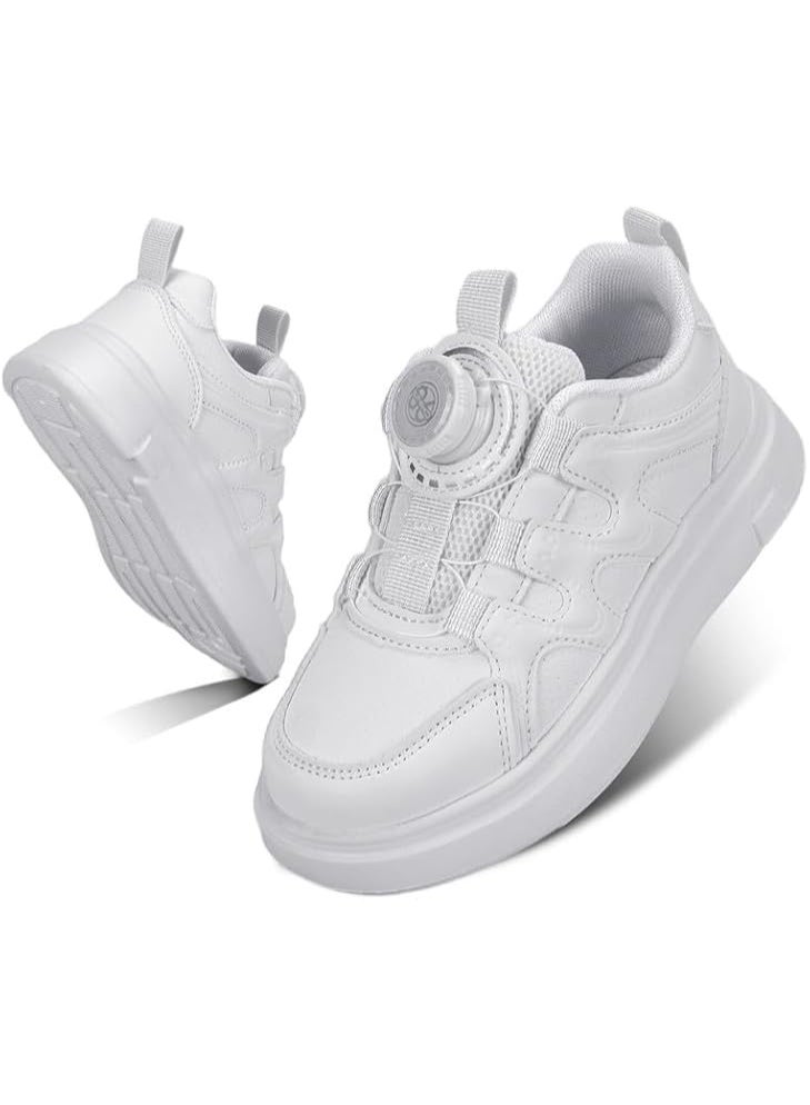 Lucky Kids Kids Sneakers with Adjustable Dial Laces - Breathable Running Shoes for Boys Girls, Lightweight No Tie Twist Lace Athletic Shoes for School Sports - Image 1