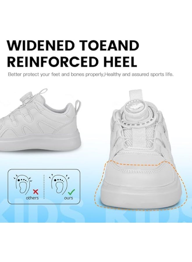 Lucky Kids Kids Sneakers with Adjustable Dial Laces - Breathable Running Shoes for Boys Girls, Lightweight No Tie Twist Lace Athletic Shoes for School Sports - Image 3