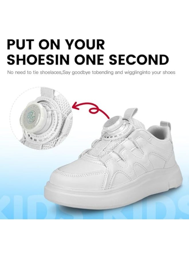 Lucky Kids Kids Sneakers with Adjustable Dial Laces - Breathable Running Shoes for Boys Girls, Lightweight No Tie Twist Lace Athletic Shoes for School Sports - Image 2