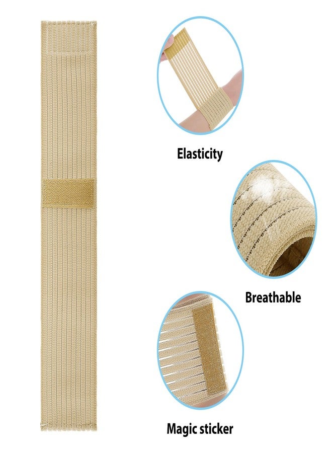 WY LIGHTING LEVEL 2 PCS Elastic Wrist Support Band Wrap Breathable Wrist Brace Adjustable Wrist Straps Support Relieves Wrist Pain Arthritis Tendonitis Sports Use for Men and Women Right & Left (Nude) - Image 4