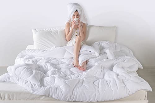 Spread Spain ® Tencel Extreme Winter Quilt, 350 GSM with Filled 100% Tencel Lyocell Fibre, Super Soft & Cosy Comfort for All Seasons, Lightweight Breathable (Single 60x90 Inches) - Image 2
