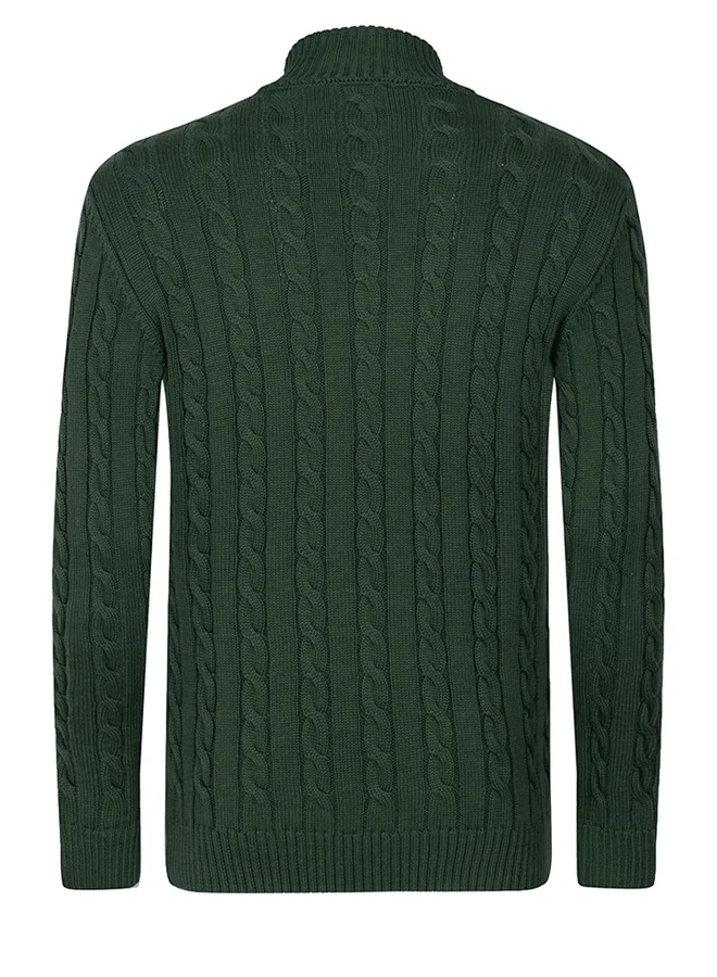 فيليكس هاردي Cable Knit Half Zipper Pullover