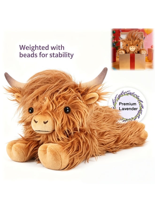 Highland Cow Plush Toy, 1.1 Lb Lavender Scented Plush Doll, Cute Cow Pillow, Sofa Decoration, Stress-Relieving Gift For Women And Children, 30cm - Image 4