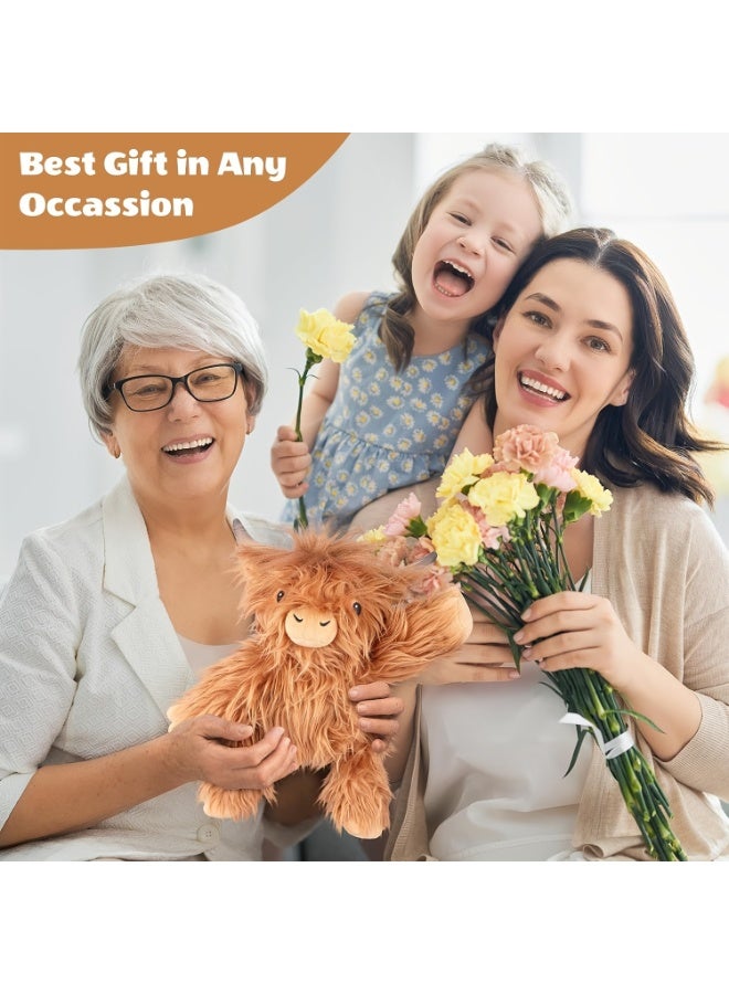 Highland Cow Plush Toy, 1.1 Lb Lavender Scented Plush Doll, Cute Cow Pillow, Sofa Decoration, Stress-Relieving Gift For Women And Children, 30cm - Image 2