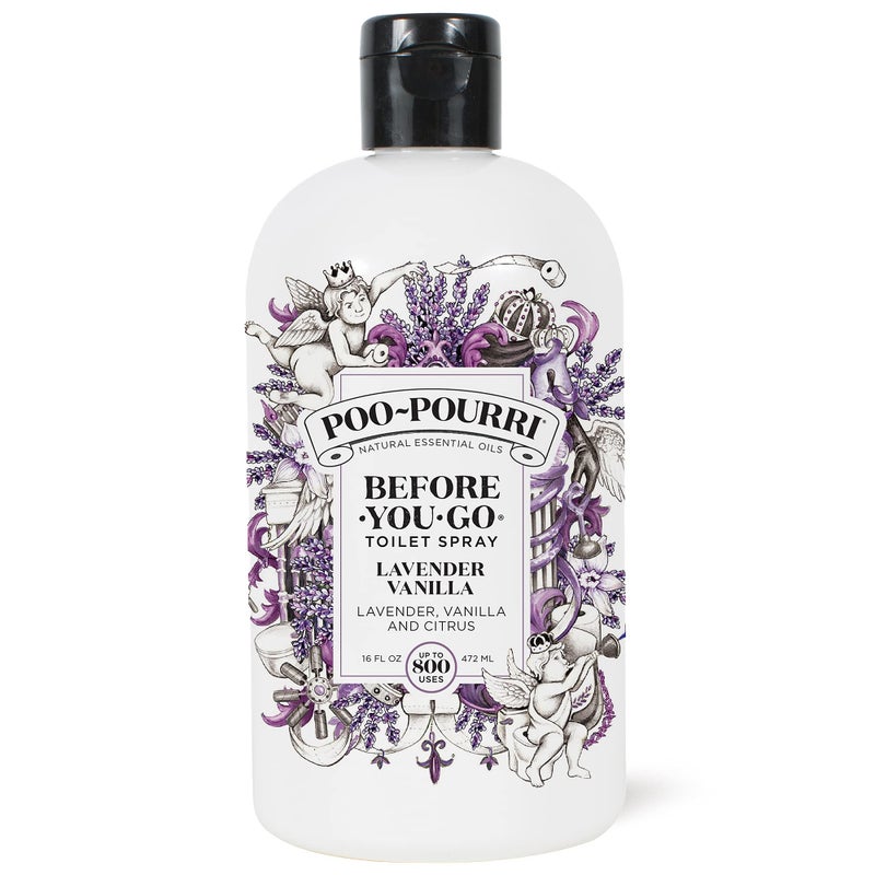 Poo-Pourri Before-You-Go Toilet Spray, Lavender Vanilla, Refill Bottle 16 Fl Oz - Lavender, Vanilla and Citrus - Image 1