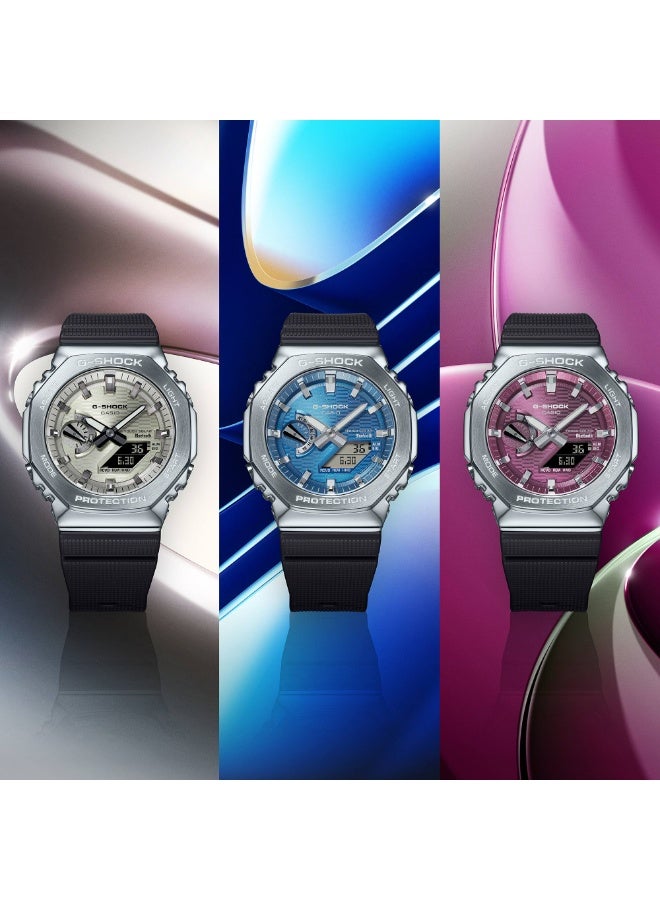 كاسيو ساعة كاسيو جي شوك GBM-2100A-8B تاف سولار بلوتوث انالوج رقمي مقاومة للصدمات مقاومة ماء 200 متر - Image 4