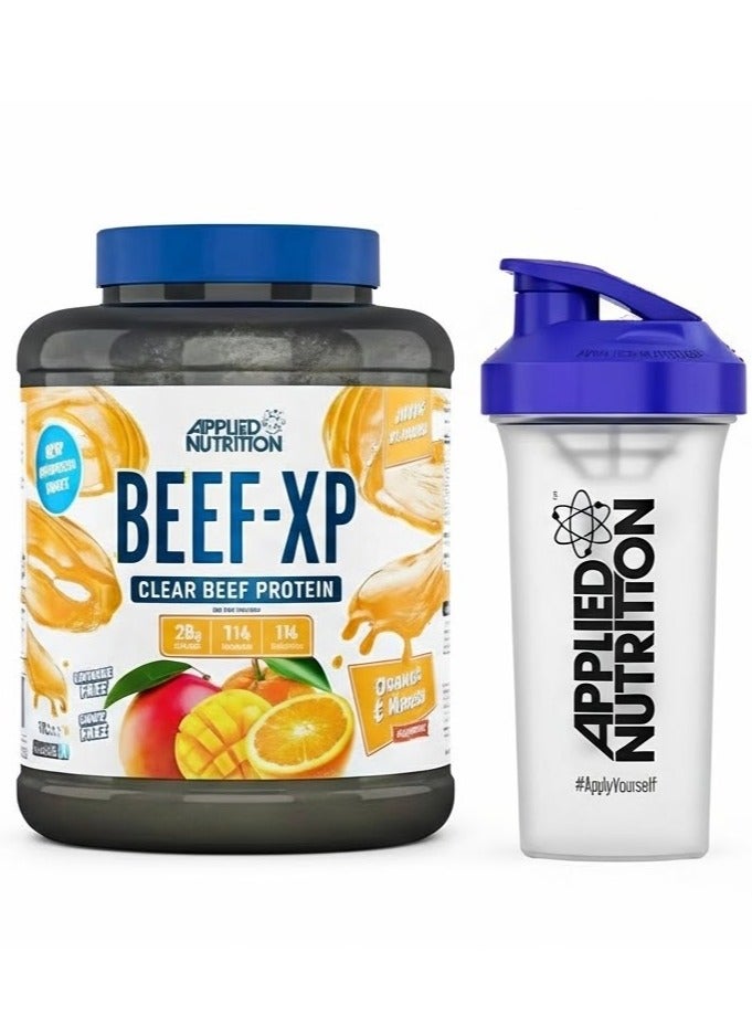 أبلايد نيوتريشن بيف إكس بي بروتين آيسوليت نقي (بنكة البرتقال والمانجو) 1.8 كجم - 28 جرام بروتين، خالي من اللاكتوز، خالي من الألبان - Image 1