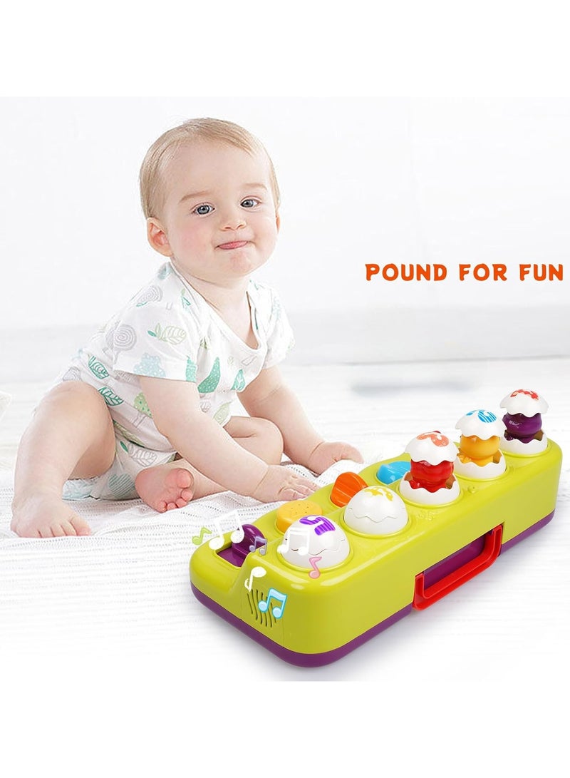 لعبة منبثقة للاطفال الصغار مع الموسيقى والضوء، العاب مونتيسوري للاسباب والتأثير للاطفال بعمر 12 و16 و18 شهر، العاب التعلم المبكر للاولاد والبنات بعمر 1 و2 و3 سنوات. - Image 2