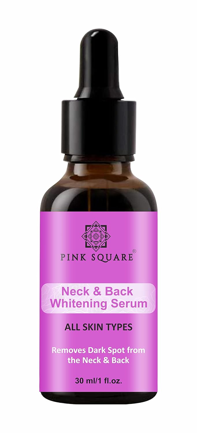 Pink Square Neck  Back Lightening Serum  Fades Dark Spots  Reduce Pigmentation  Corrects Uneven Skin Tone Pack of 1 of 30ML - Image 1